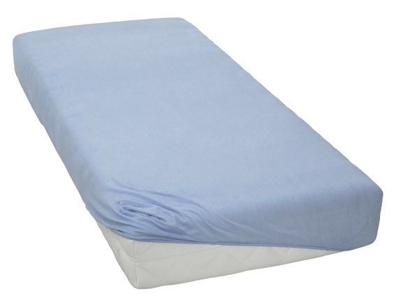 Простынь 90х200+25см трикотаж на резинке Небесная