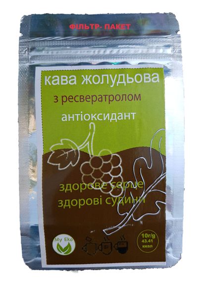 Кофе жолудей дуба с ресвератролом, в фильтр пакете, 10 г | Зображення 1