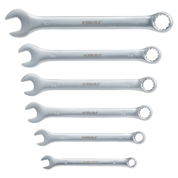 Ключі ріжково-накидні Sigma 6 шт 8-17 мм CrV satine (6010101) | Зображення 3