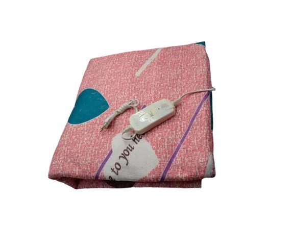 Електропростирадло Electric Blanket 7421 150х170 см, рожеве із сердечками | Зображення 1
