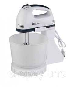 Миксер DOMOTEC MS-1366 с чашей 2 в 1: ручной / стационарный ∙ 7 режимов