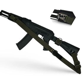 Ремінь  одно/двоточковий для АК, AR   карабіном H&K та за звуження прикладу олива