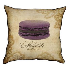 Подушка с мешковины Macarons myrtille blueberry 45x45 см (45PHB_SWE029_BR)