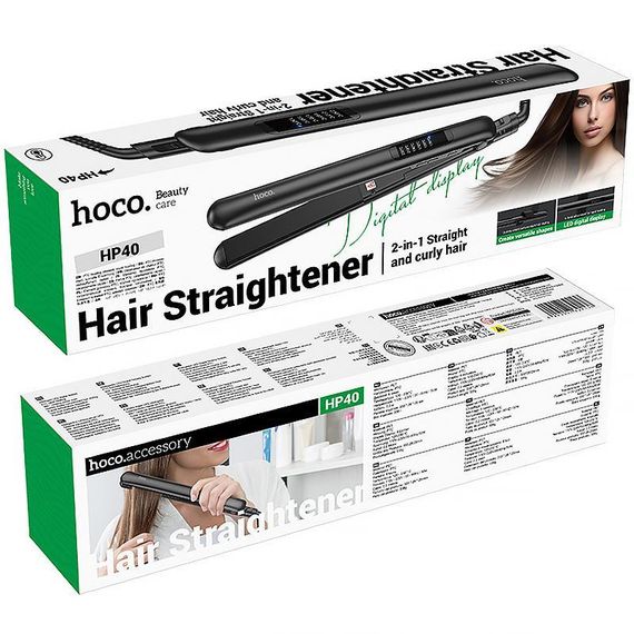 Выпрямитель для волос Hoco HP40 Hair damage protection Black | Зображення 4