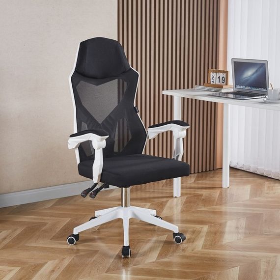 Кресло геймерское игровое компьютерное Bonro B-057 белое 42400610 | Зображення 7