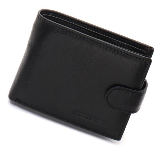 Черное мужское портмоне из натуральной кожи с визитницей Marco Coverna MC-2057-1 | Зображення 2