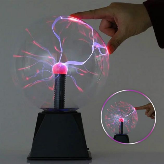 Магічна куля 6 дюймів 15 см, нічник з ефектом блискавок, нічник плазмова лампа куля з блискавками