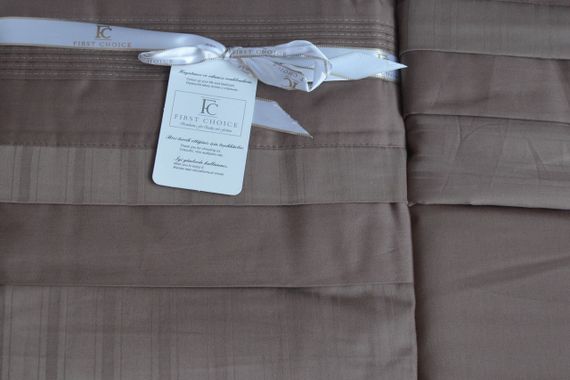 Комплект постільної білизни First Choice Deluxe Satin 200 х 220 см New Trend Brown | Зображення 6