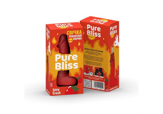 Свічка у формі фалоса Pure Bliss Red Juicy Crush з ароматом ягід, 18 см Sex Aura | Зображення 1