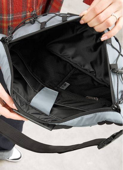 Женская сумка-бананка под ноутбук Sambag Urban Pro голубая 46×26 см (51411210) | Зображення 8