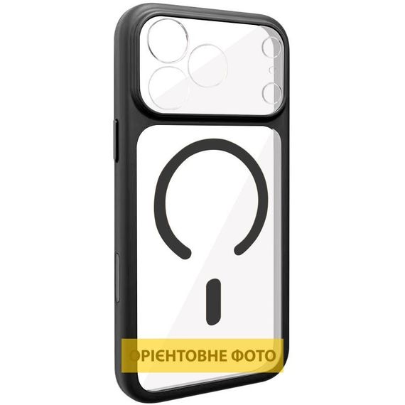 Чохол TPU GETMAN Moon Clear with MagSafe для Apple iPhone 15 Pro (6.1") Black
