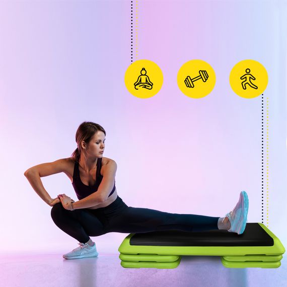 Степ-платформа 3-ступінчаста Cornix Pro 109 х 41 х 10-20 см XR-0401 Green/Black | Зображення 2