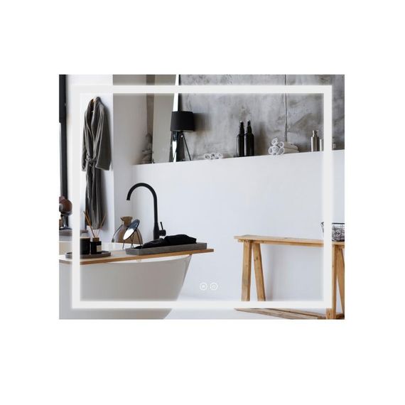 Дзеркало Qtap Mideya (MI1) 800х700 з LED-підсвіткою Touch, з антизапотіванням, з димером QT2078NCF8070W