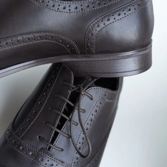 Коричневі туфлі зі шнурівкою 41 розмір | Зображення 2