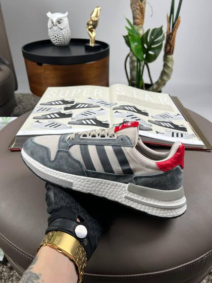 Кроссовки ZX 500 RM Grey Four Scarlet весна / лето / осень A3612 45 28,5