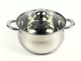 Каструля з кришкою Best Seller LB-1927CD 22х12.5 см 4.5 л срібляста