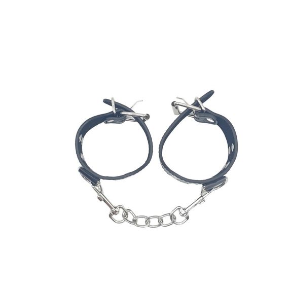 Наручники із заклепками, штучна шкіра, чорні | Зображення 1