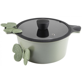 Каструля Ringel Zitrone Olive з кришкою 4.2 л (RG-2108-24/1/OL) Оливковий