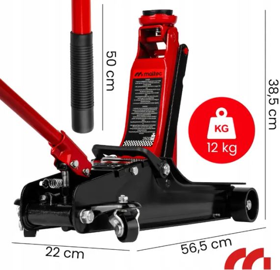 Домкрат гидравлический подкатный 2.5т низкопрофильный 385мм Maltec | Зображення 4