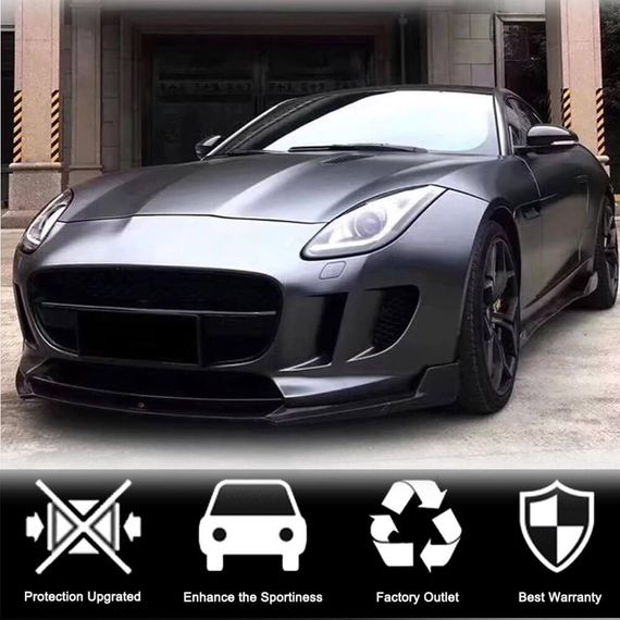 Накладка на передний бампер Lip (2013-2016, Карбон) для Jaguar F-Type | Зображення 1