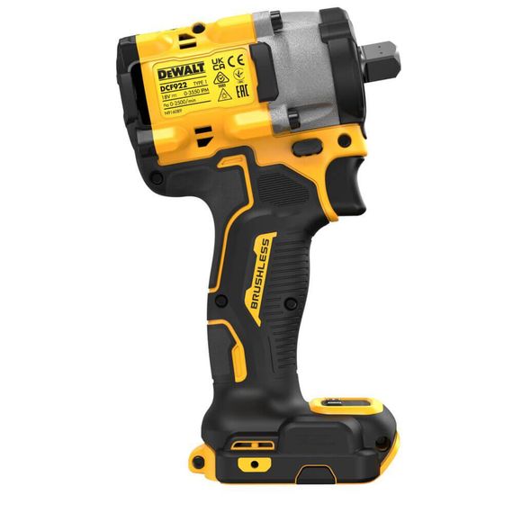 Гайковерт ударный аккумуляторный бесщёточный 610Нм DeWALT DCF922N | Зображення 3