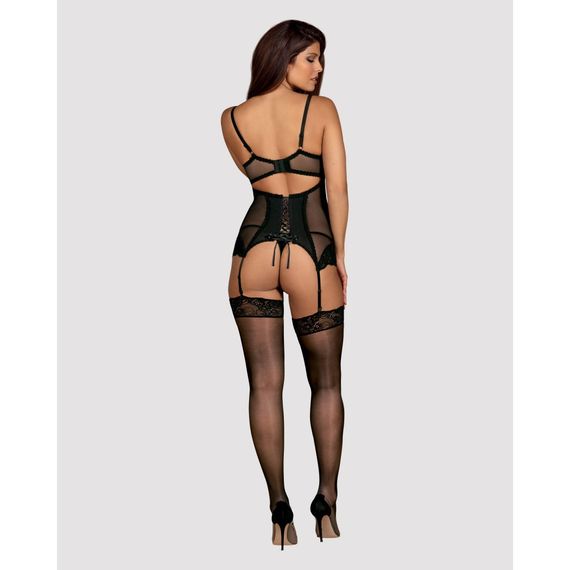 Комплект Obsessive Amallie корсет та стрінги L/XL | Зображення 3
