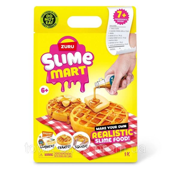 Игровой набор со слаймами "Бельгийские вафли" Slime Mart 15901D, серии "Shopping Bag"
