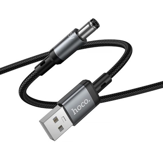 Кабель питания для роутера/модема Hoco X129 Advantage USB-DC 5V (1m) Black | Зображення 4