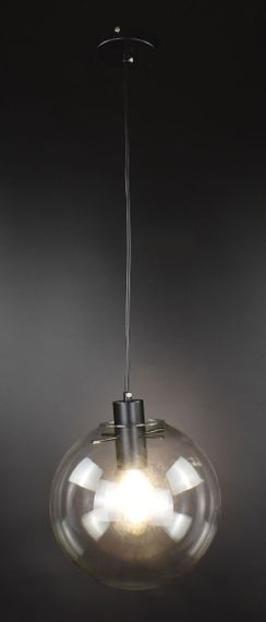 Люстра підвісна на 1 лампочку 26734 Чорний 30-150х25х25 см. | Зображення 7