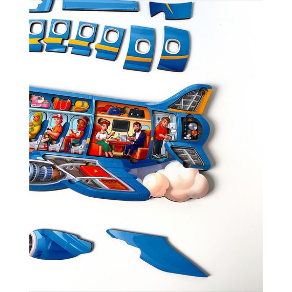 Дерев'яний Пазл-вкладиш "Літак" Ubumblebees PSF161 | Зображення 5