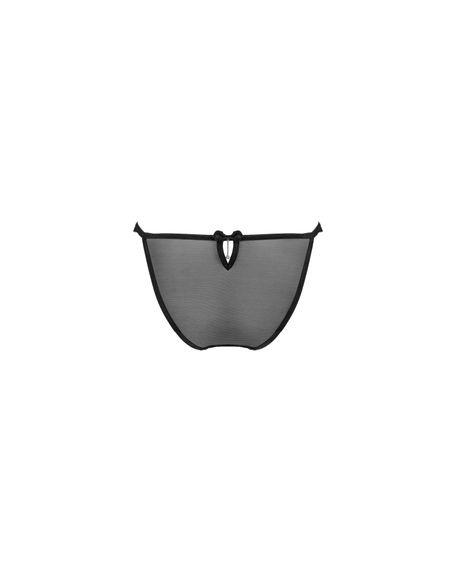 Напівпрозорі трусики з підвіскою Obsessive Ivannes panties black, чорні, S/M | Зображення 5