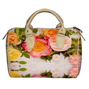 Сумка бочонок Barrel Чайные розы 28x18x17 см (SB_15M003_SBR)
