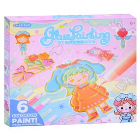 Дитячий набір для творчості "Підвіска-розмальовка" 7600-1-23-21-2123-2 ланцюжок, фарби 6 кольорів