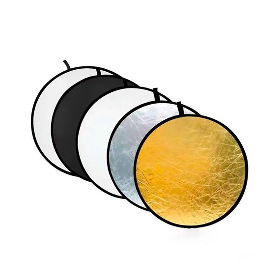 Відбивач Ручний Круглий Puluz PU5110 110 см 5 Кольорів Колір Чорний