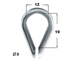 Коуш для троса d 3 (50шт) 564-01