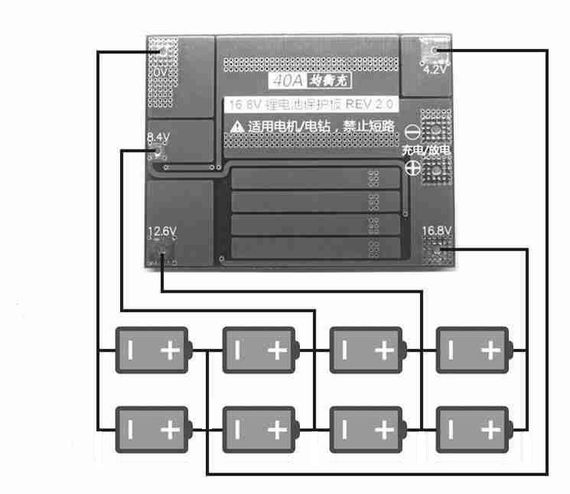 BMS 4s Контроллер плата BMS с балансиром 4S Li-Ion 14.8(16,8В) В 40A | Зображення 3