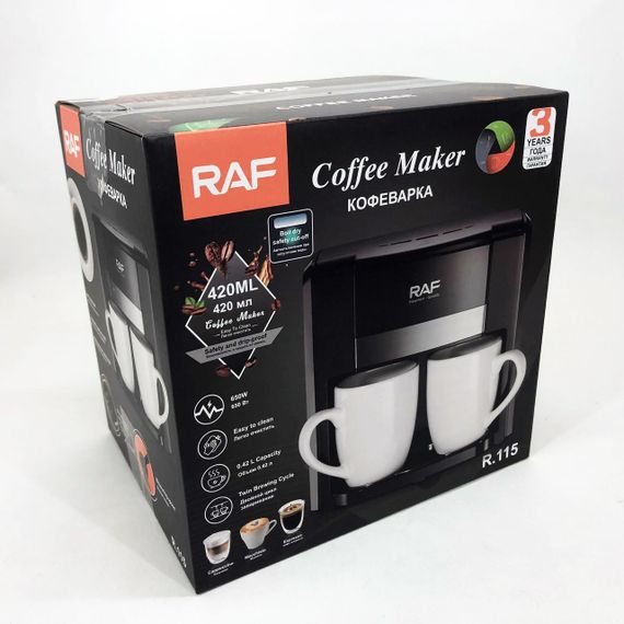 Маленька кавоварка для меленої кави, Кавоварка на роботу для дому настільна компактна DC-76 | Зображення 8