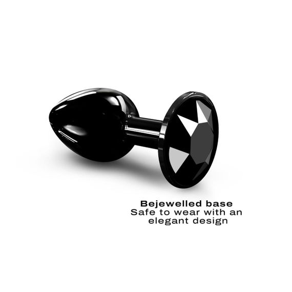 Металлическая анальная пробка с украшением в виде кристалла Dorcel - Diamond Plug BLACK S | Зображення 1