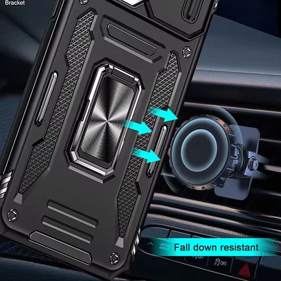 Ударостійкий чохол Camshield Army Ring для Apple iPhone 13 (6.1") Чорний / Black | Зображення 4