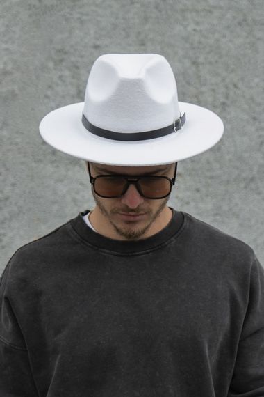 Капелюх Without Fedora з ремінцем White | Зображення 1