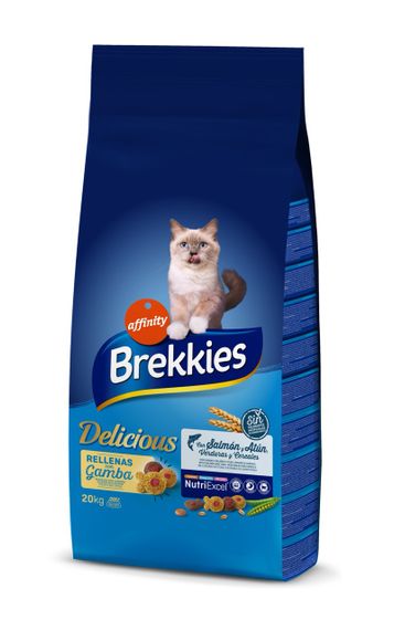 Сухой корм с рыбой для котов Brekkies Cat Delicious Fish, 20 кг