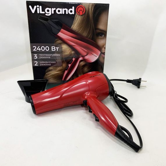 Фен Vilgrand VHD-2430 Колір: червоний | Зображення 6