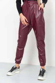 Лосины женские на флисе  цвет бордовый 164R150