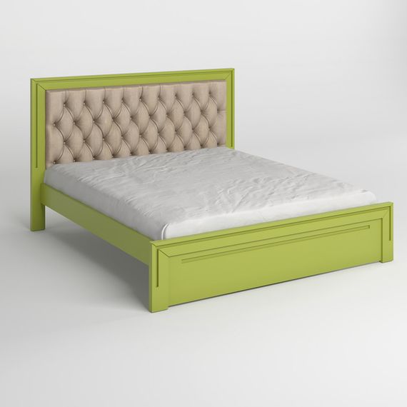 Односпальне дерев'яне ліжко Mebigrand Торонто Т3 Лайм (S3050G70Y)/Аляска 23 (Бежевий (S2005Y50R)) 90х190 см (MBG-7613) | Зображення 1