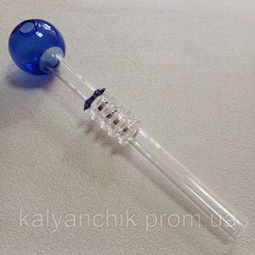 Скляна трубка Corrug Oil Blue