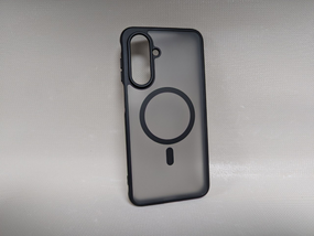 Чохол для Samsung Galaxy A17 / Самсунг Галаксі A17 BQ, софт-тач, TPU, MagSafe, напівпрозорий, чорний