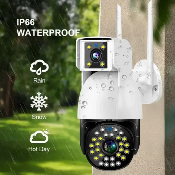 Бездротова Камера DUAL CAMERA P12 WIFI IP 360/90 V380PRO 3+3.0mp Поворотна вулиця з датчиком руху | Зображення 2