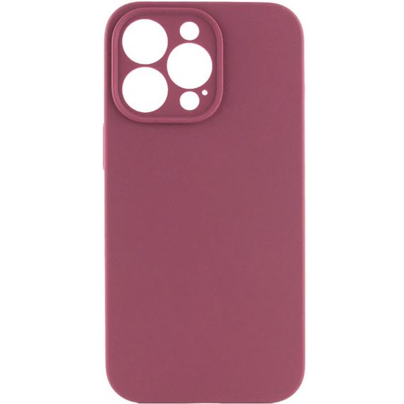 Чехол Silicone Case Full Camera Protective (AA) NO LOGO для Apple iPhone 16 Pro Max (6.9") Бордовый / Plum