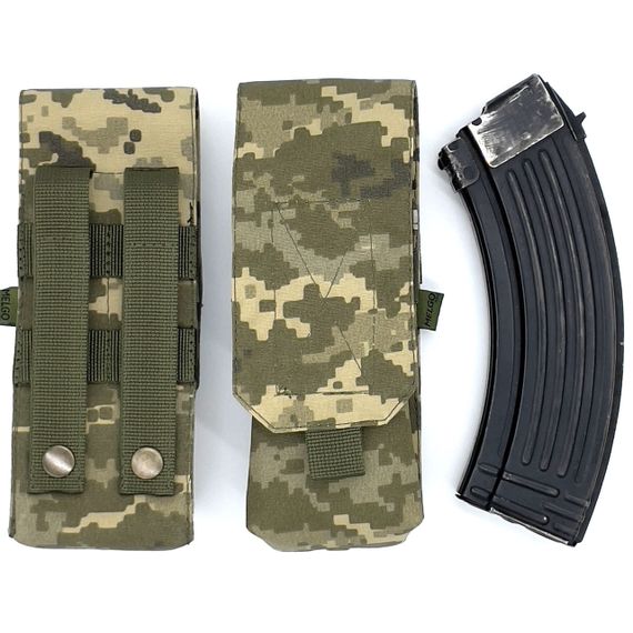 Подсумок на два магазина АК-2 Пиксель ММ-14 (olive) Oxford 1000D Molle закрытый | Зображення 1