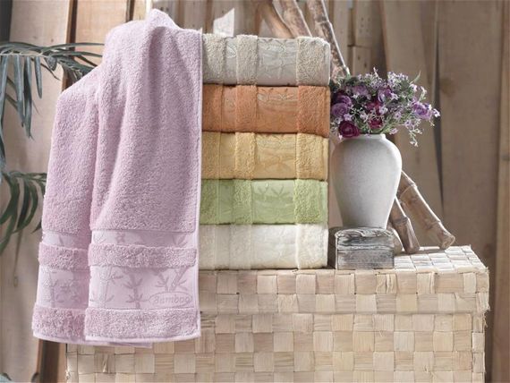 Набір 6 рушників Pupilla Bamboo ELIT 50х90см (лицьові), бамбук | Зображення 1